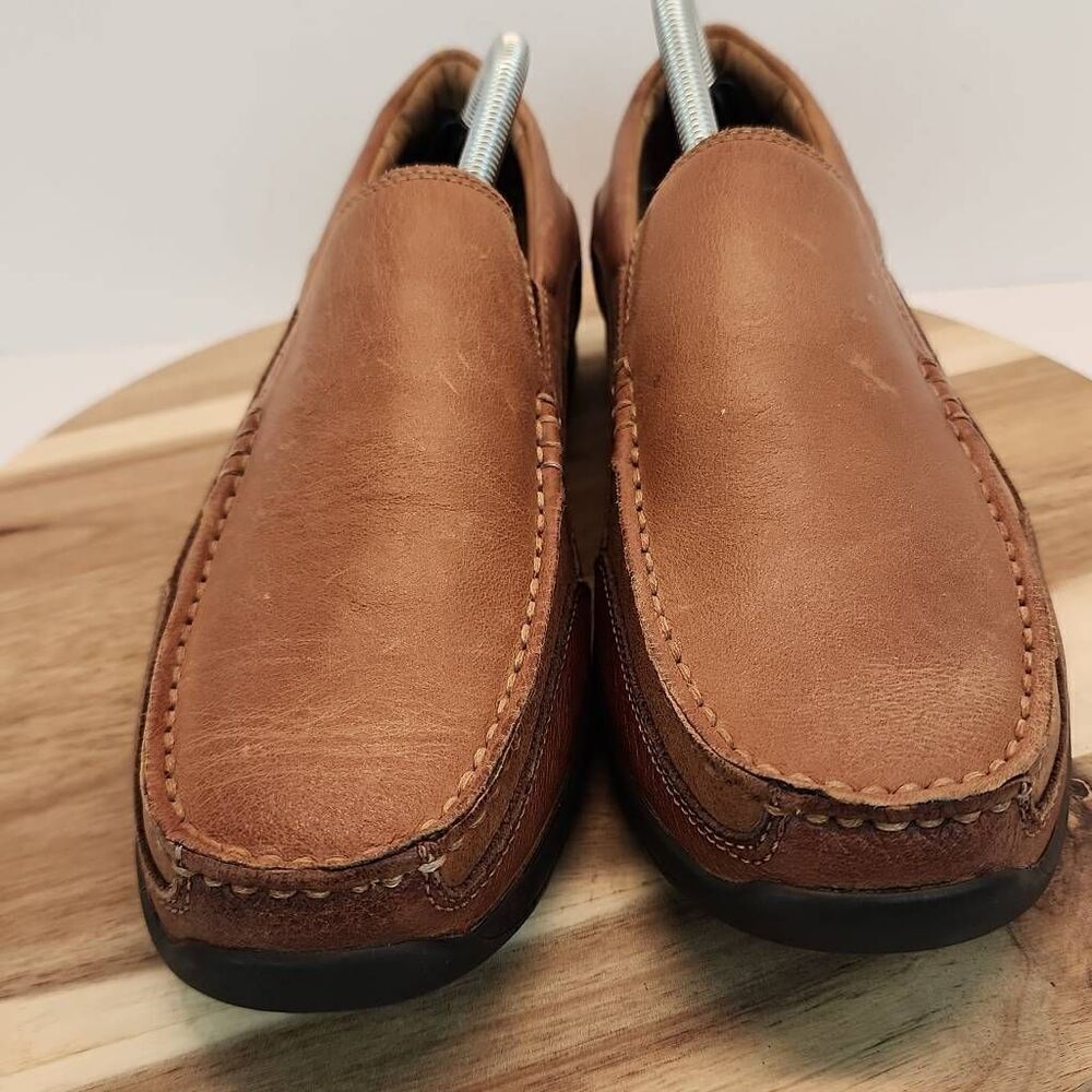 Vionic Men's Brown Leather Slip On Loafers Shoes Comfortable 8.5M - Picture 2 of 10